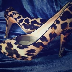 J. Crew Collection calf hair heels.